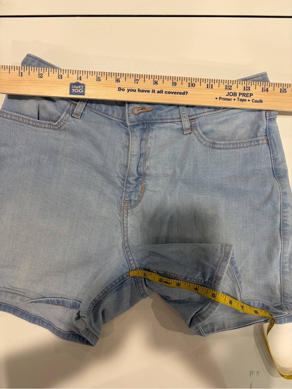 abercrombie kids Light Wash Denim Shorts